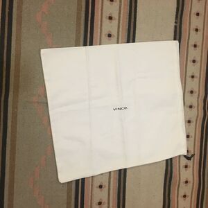 Vince White drawstring dust-bag garment bag 
new 
17” x 15”